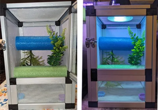 PVC panels Mini cage with acrylic door