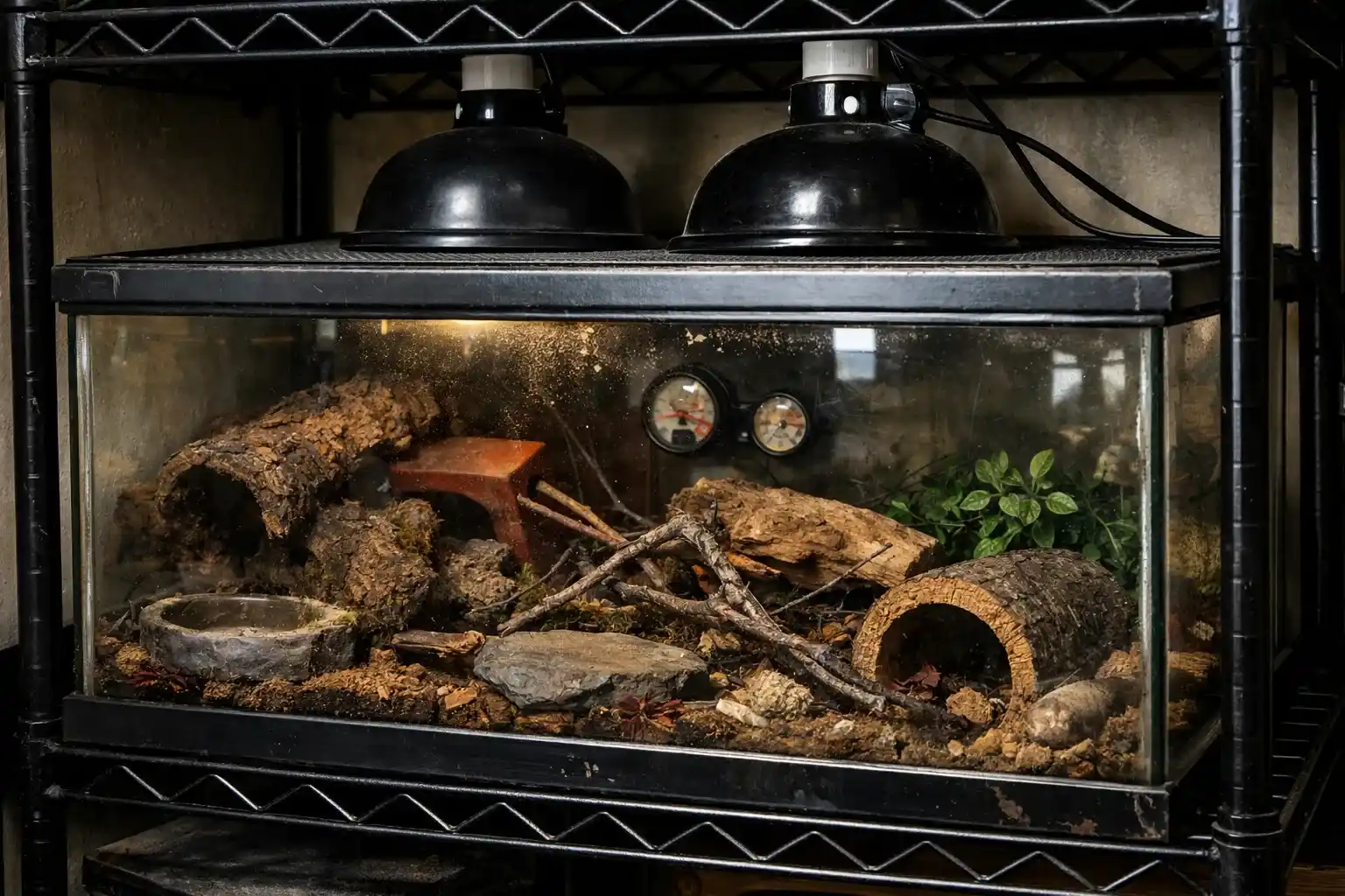 Old Glass Tank Setup